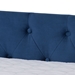 Baxton Studio Larkin Modern and Contemporary Navy Blue Velvet Fabric Upholstered Queen Size Daybed with Trundle - BSOCF9227-Navy Blue Velvet-Daybed-Q/T