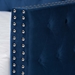 Baxton Studio Larkin Modern and Contemporary Navy Blue Velvet Fabric Upholstered Full Size Daybed with Trundle - BSOCF9227-Navy Blue Velvet-Daybed-F/T