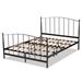 Baxton Studio Lana Modern and Contemporary Black Finished Metal Queen Size Platform Bed - BSOTS-Lana-Black-Queen