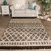 Baxton Studio Heino Modern and Contemporary Ivory and Charcoal Handwoven Wool Area Rug - BSOHeino-Charcoal/Ivory-Rug