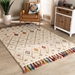 Baxton Studio Cremono Modern and Contemporary Multi-Colored Hand-Tufted Wool Area Rug - BSOCremono-Beige/Multi-Rug