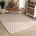 Baxton Studio Adusa Modern and Contemporary Multi-Colored Hand-Tufted Wool and Cotton Area Rug - BSOAdusa-Multi/Ivory-Rug
