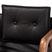 Baxton Studio Marcena Mid-Century Modern Black Imitation Leather Upholstered and Walnut Brown Finished Wood 2-Piece Dining Chair Set - BSORDC828-Black/Walnut-DC