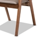 Baxton Studio Marcena Mid-Century Modern Grey Imitation Leather Upholstered and Walnut Brown Finished Wood 2-Piece Dining Chair Set - BSORDC828-Grey/Walnut-DC