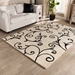 Baxton Studio Trellis Modern and Contemporary Ivory and Black Hand-Tufted Wool Blend Area Rug - BSOTrellis-Ivory/Black-Rug