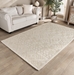 Baxton Studio Linwood Modern and Contemporary Ivory Hand-Tufted Wool Area Rug - BSOLinwood-Ivory-Rug