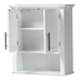 Baxton Studio Turner Modern and Contemporary White Finished Wood 2-Door Bathroom Wall Storage Cabinet - BSOSR1802098-White-Cabinet