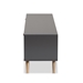 Baxton Studio Kelson Modern and Contemporary Dark Grey and Gold Finished Wood TV Stand - BSOLV19TV1912-Dark Grey-TV