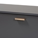 Baxton Studio Kelson Modern and Contemporary Dark Grey and Gold Finished Wood TV Stand - BSOLV19TV1912-Dark Grey-TV