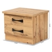 Baxton Studio Colburn Modern and Contemporary Oak Brown Finished Wood 2-Drawer Nightstand - BSOBR888004-Wotan Oak