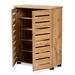 Baxton Studio Adalwin Modern and Contemporary Oak Brown Finished Wood 2-Door Shoe Storage Cabinet - BSOSC863522-Wotan Oak
