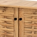 Baxton Studio Winda Modern and Contemporary Oak Brown Finished Wood 2-Door Shoe Cabinet - BSOSC864572 B-Wotan Oak