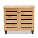Baxton Studio Gisela Modern and Contemporary Oak Brown Finished Wood 2-Door Shoe Storage Cabinet - BSOSC865512M-Wotan Oak