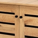 Baxton Studio Gisela Modern and Contemporary Oak Brown Finished Wood 2-Door Shoe Storage Cabinet - BSOSC865512M-Wotan Oak