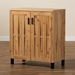 Baxton Studio Excel Modern and Contemporary Oak Brown Finished Wood 2-Door Storage Cabinet - BSOSR 890005-H-Wotan Oak