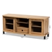 Baxton Studio Walda Modern and Contemporary Oak Brown Finished Wood 1-Drawer TV Stand - BSOTV838071-Wotan Oak