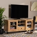 Baxton Studio Walda Modern and Contemporary Oak Brown Finished Wood 1-Drawer TV Stand - BSOTV838071-Wotan Oak