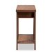 Baxton Studio Herman Modern and Contemporary Walnut Brown Finished Wood 1-Drawer Console Table - BSOFP-03-Walnut-Console