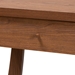 Baxton Studio Herman Modern and Contemporary Walnut Brown Finished Wood 1-Drawer Console Table - BSOFP-03-Walnut-Console