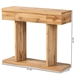Baxton Studio Otis Modern and Contemporary Oak Brown Finished Wood 3-Drawer Console Table - BSOFP-04-Wotan Oak-Console