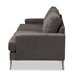 Baxton Studio Davidson Modern and Contemporary Grey Fabric Upholstered Sofa - BSO3132A-Grey-Sofa