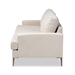 Baxton Studio Davidson Modern and Contemporary Beige Fabric Upholstered Sofa - BSO3132A-Cream-Sofa