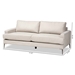Baxton Studio Davidson Modern and Contemporary Beige Fabric Upholstered Sofa - BSO3132A-Cream-Sofa