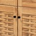 Baxton Studio Winda Modern and Contemporary Oak Brown Finished Wood 4-Door Shoe Storage Cabinet - BSOSC864574 B-Wotan Oak