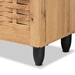 Baxton Studio Winda Modern and Contemporary Oak Brown Finished Wood 4-Door Shoe Storage Cabinet - BSOSC864574 B-Wotan Oak