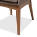 Baxton Studio Nexus Mid-Century Modern Gravel Fabric Upholstered and Walnut Brown Finished Wood 5-Piece Dining Set - BSOBBT5280-Gravel/Walnut-5PC Dining Set