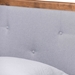 Baxton Studio Saul Mid-Century Modern Light Grey Fabric Upholstered and Walnut Brown Finished Wood Twin Size Platform Bed - BSOSaul-Light Grey/Walnut-Twin