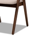 Baxton Studio Danton Mid-Century Modern Beige Fabric Upholstered and Walnut Brown Finished Wood 2-Piece Dining Chair Set - BSOWM1900B-Latte/Walnut-DC