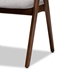 Baxton Studio Danton Mid-Century Modern Grey Fabric Upholstered and Walnut Brown Finished Wood 2-Piece Dining Chair Set - BSOWM1900B-Smoke/Walnut-DC