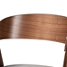 Baxton Studio Danton Mid-Century Modern Grey Fabric Upholstered and Walnut Brown Finished Wood 5-Piece Dining Set - BSOWM1900B-Smoke/Walnut-5PC Dining Set