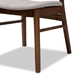 Baxton Studio Alston Mid-Century Modern Grey Fabric Upholstered and Walnut Brown Finished Wood 2-Piece Dining Chair Set - BSOWM1892B-Smoke/Walnut-DC