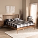 Baxton Studio Abel Classic and Traditional Transitional Walnut Brown Finished Wood Queen Size Platform Bed - BSOMG0064-Walnut-Queen