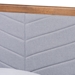 Baxton Studio Tasha Mid-Century Modern Light Grey Fabric Upholstered and Walnut brown Finished Wood Twin Size Platform Bed - BSOTasha-Light Grey/Walnut-Twin