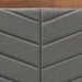 Baxton Studio Roze Mid-Century Modern Dark Grey Fabric Upholstered and Walnut brown Finished Wood Twin Size Platform Bed - BSORoze-Dark Grey/Walnut-Twin