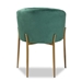 Baxton Studio Ballard Modern Luxe and Glam Green Velvet Fabric Upholstered and Gold Finished Metal Dining Chair - BSODC168-Emerald Green Velvet/Gold-DC