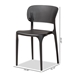 Baxton Studio Rae Modern and Contemporary Black Finished Polypropylene Plastic 4-Piece Stackable Dining Chair Set - BSOAY-PC08-Black Plastic-DC