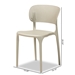 Baxton Studio Rae Modern and Contemporary Beige Finished Polypropylene Plastic 4-Piece Stackable Dining Chair Set - BSOAY-PC08-Beige Plastic-DC