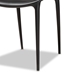 Baxton Studio Landry Modern and Contemporary Black Finished Polypropylene Plastic 4-Piece Stackable Dining Chair Set - BSOAY-PC10-Black Plastic-DC