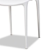 Baxton Studio Landry Modern and Contemporary White Finished Polypropylene Plastic 4-Piece Stackable Dining Chair Set - BSOAY-PC10-White Plastic-DC
