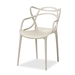 Baxton Studio Landry Modern and Contemporary Beige Finished Polypropylene Plastic 4-Piece Stackable Dining Chair Set - BSOAY-PC10-Beige Plastic-DC