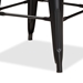 Baxton Studio Horton Modern and Contemporary Industrial Black Finished Metal 4-Piece Stackable Counter Stool Set - BSOAY-MC06-Black Matte-CS