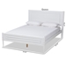 Baxton Studio Daniella Modern and Contemporary White Finished Wood Queen Size Platform Bed - BSOMG0076-White-Queen Bed