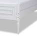 Baxton Studio Daniella Modern and Contemporary White Finished Wood Queen Size Platform Bed - BSOMG0076-White-Queen Bed