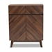 Baxton Studio Hartman Mid-Century Modern Walnut Brown Finished Wood Shoe Cabinet - BSOLV23SC23150WI-Columbia-Shoe Cabinet