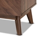 Baxton Studio Hartman Mid-Century Modern Walnut Brown Finished Wood 2-Drawer Nightstand - BSOLV23ST2324WI-Columbia-NS