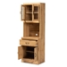Baxton Studio Laurana Modern and Contemporary Oak Brown Finished Wood Kitchen Cabinet and Hutch - BSOWS883200-Wotan Oak